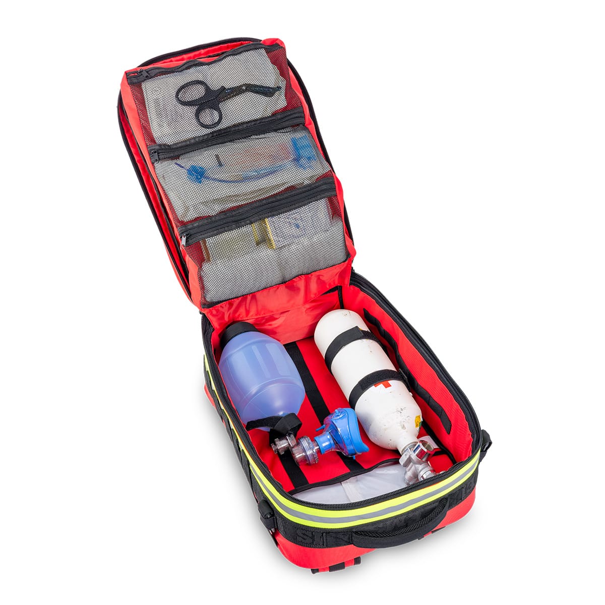 Elite Bags EMS Emergency Case with Shoulder Strap – Red – Open