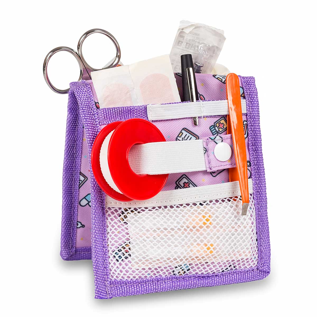 Elite Bags KEENS Nurse Organiser – Medical Symbols Purple – Open