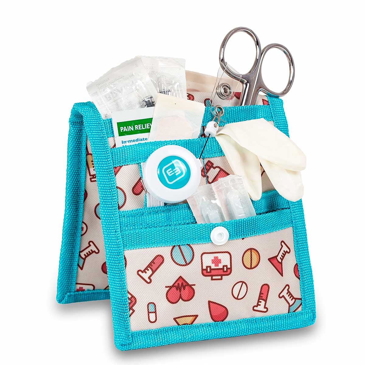 Elite Bags KEENS Nurse Organiser – Medical Symbols White – Open