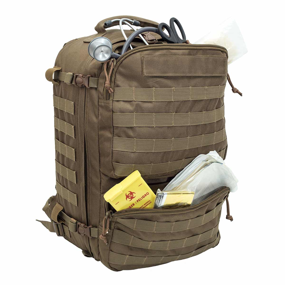 Elite Bags PARAMED'S Tactical Rescue Back Pack – Brown – Front