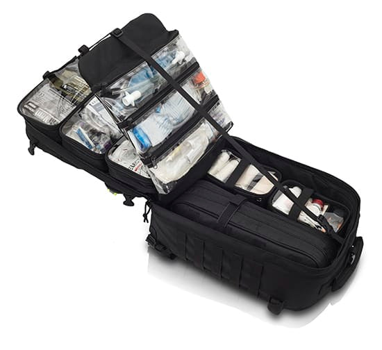 Elite Bags PARAMEDS Rescue Tactical Bag – Black – Open