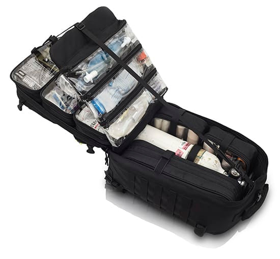 Elite Bags PARAMEDS Rescue Tactical Bag – Black – Open
