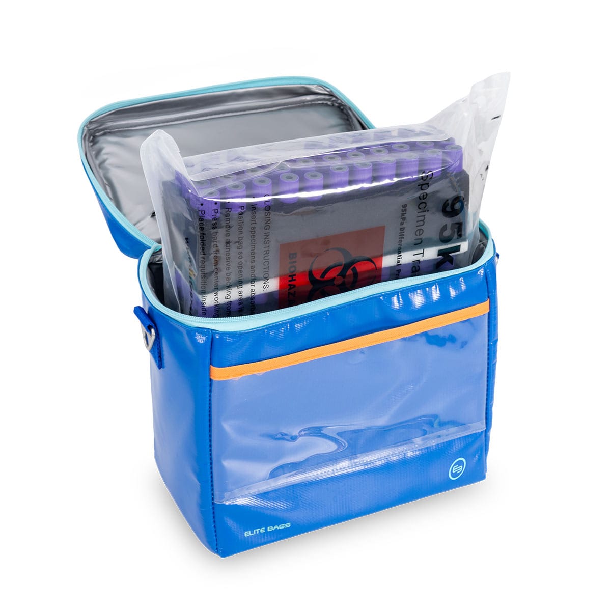 Elite Bags ROW XL Isothermal Blood Sample Tube Transport Bag – Blue – Front