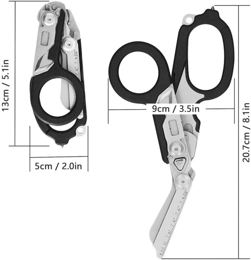 Emergency Response Shears Stainless Steel Foldable Scissors Pliers