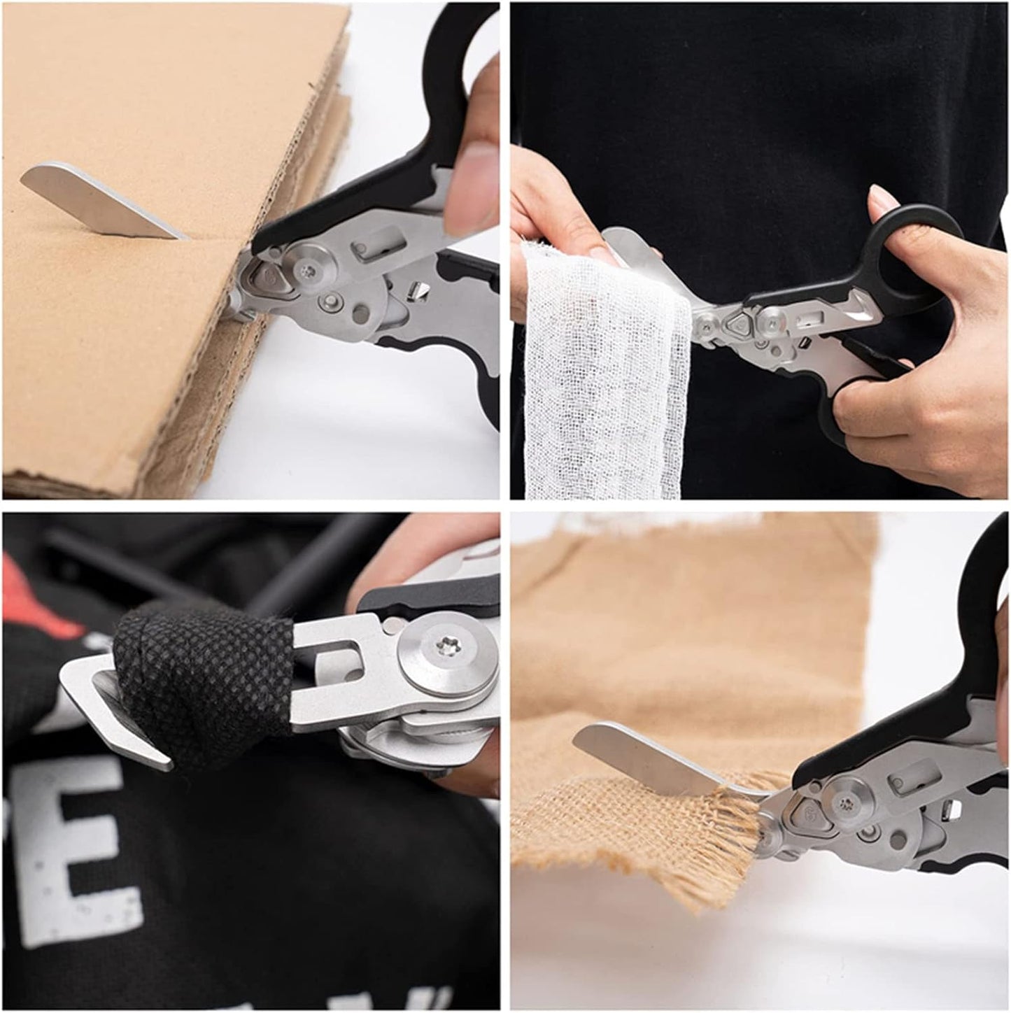 Emergency Response Shears Stainless Steel Foldable Scissors Pliers