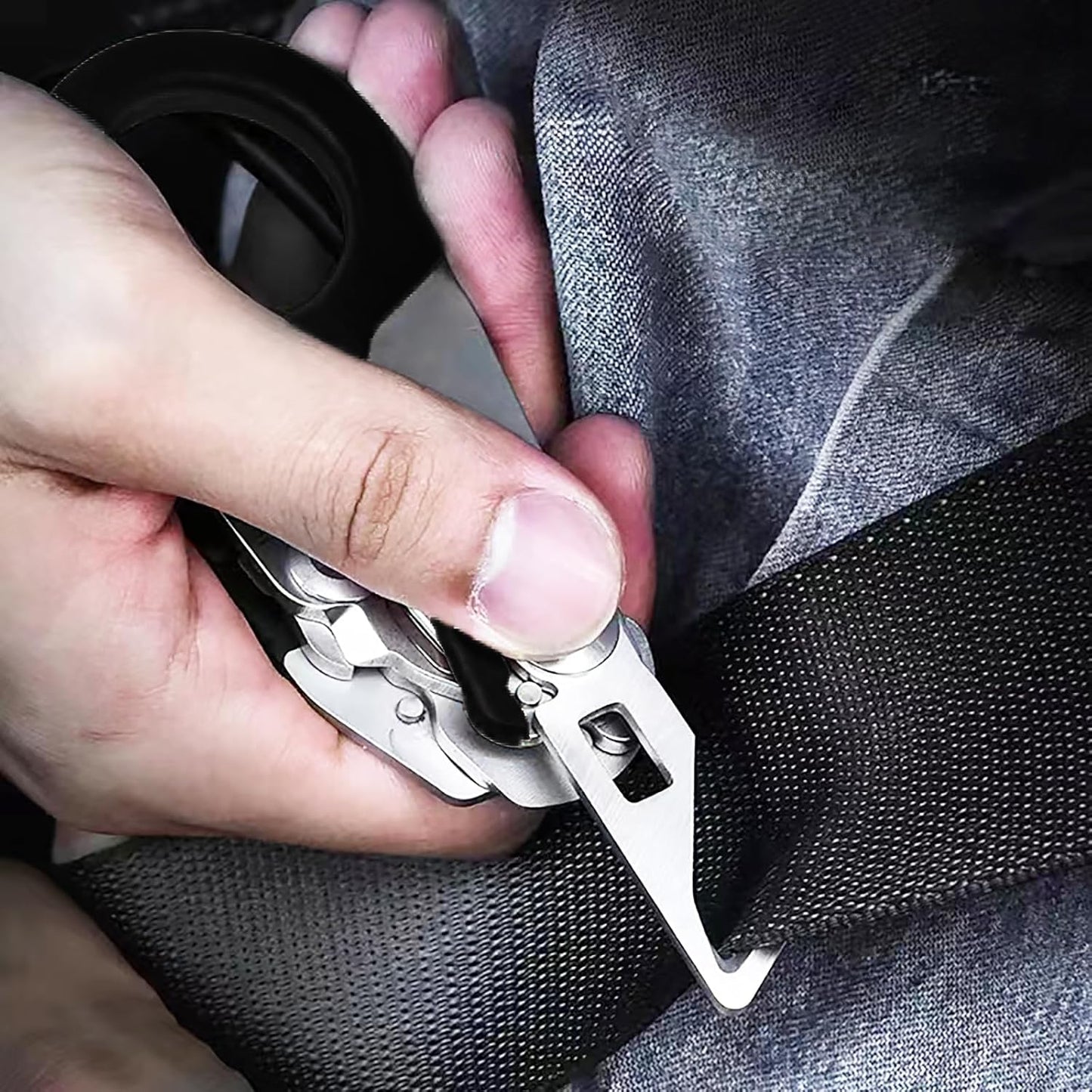 Emergency Response Shears Stainless Steel Foldable Scissors Pliers