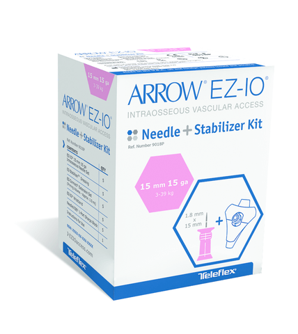 Teleflex EZ-IO 15mm 15G Intraosseous Needle Plus Stabilizer Kit