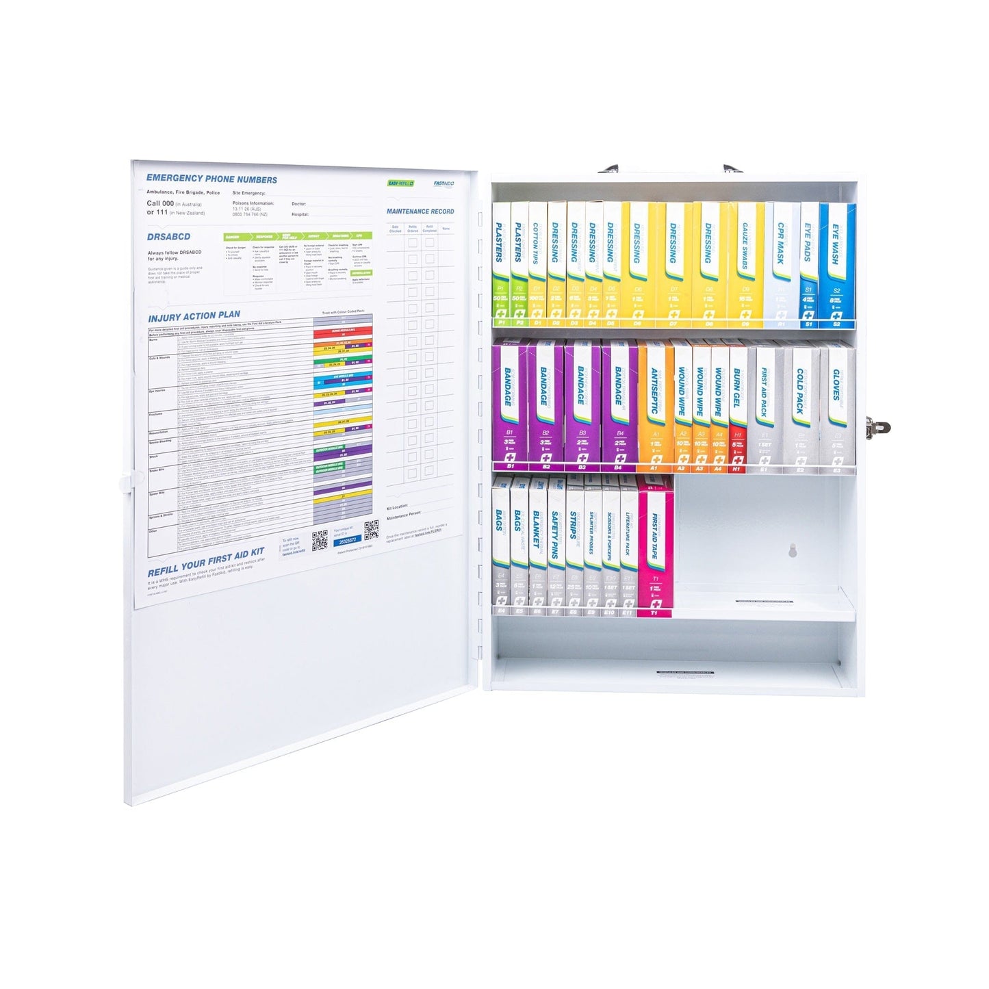 FastAid First Aid Kits FastAid Easy-Refill Metal Cabinet First Aid Kit