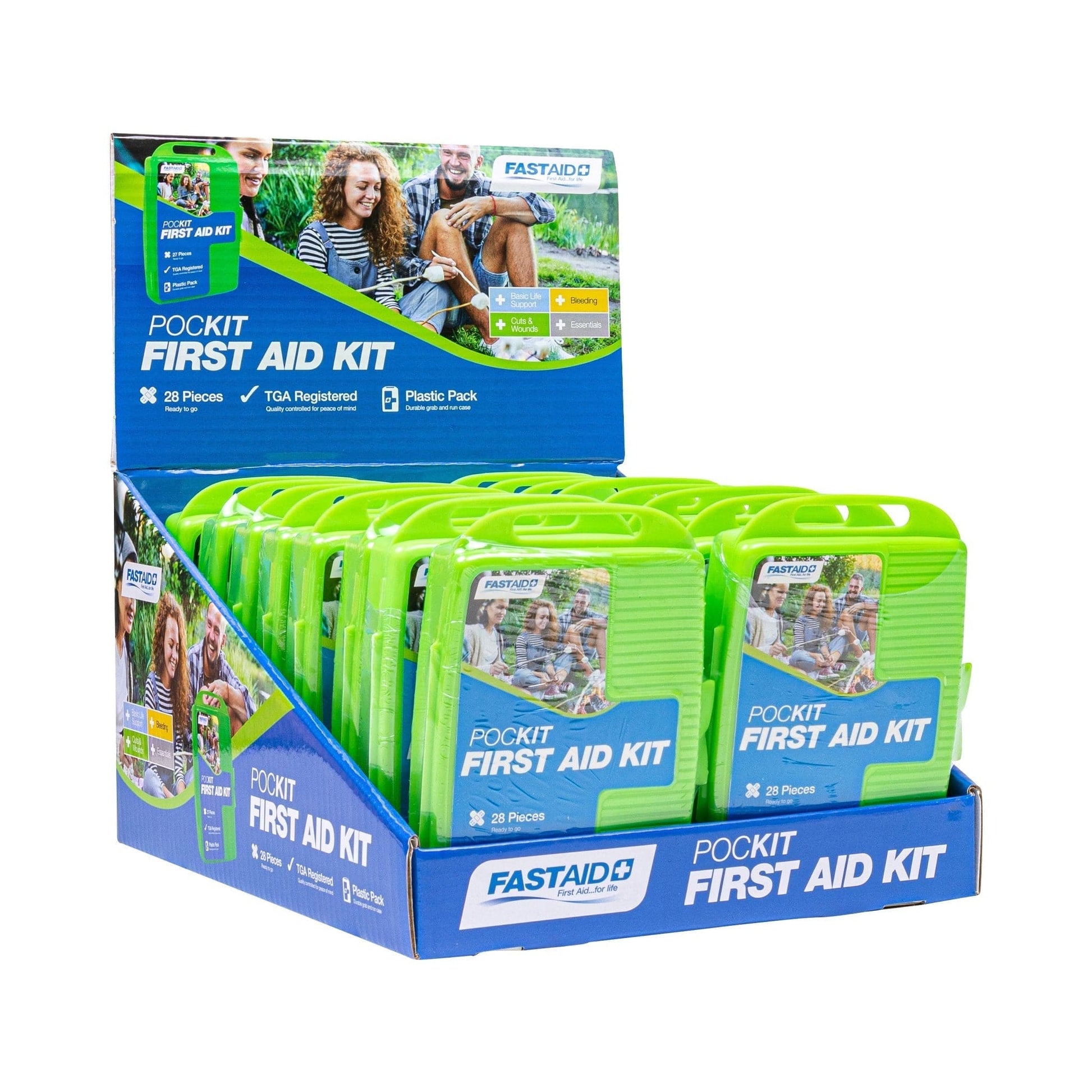 FastAid First Aid Kits FastAid PocKit Plastic Portable First Aid Kit