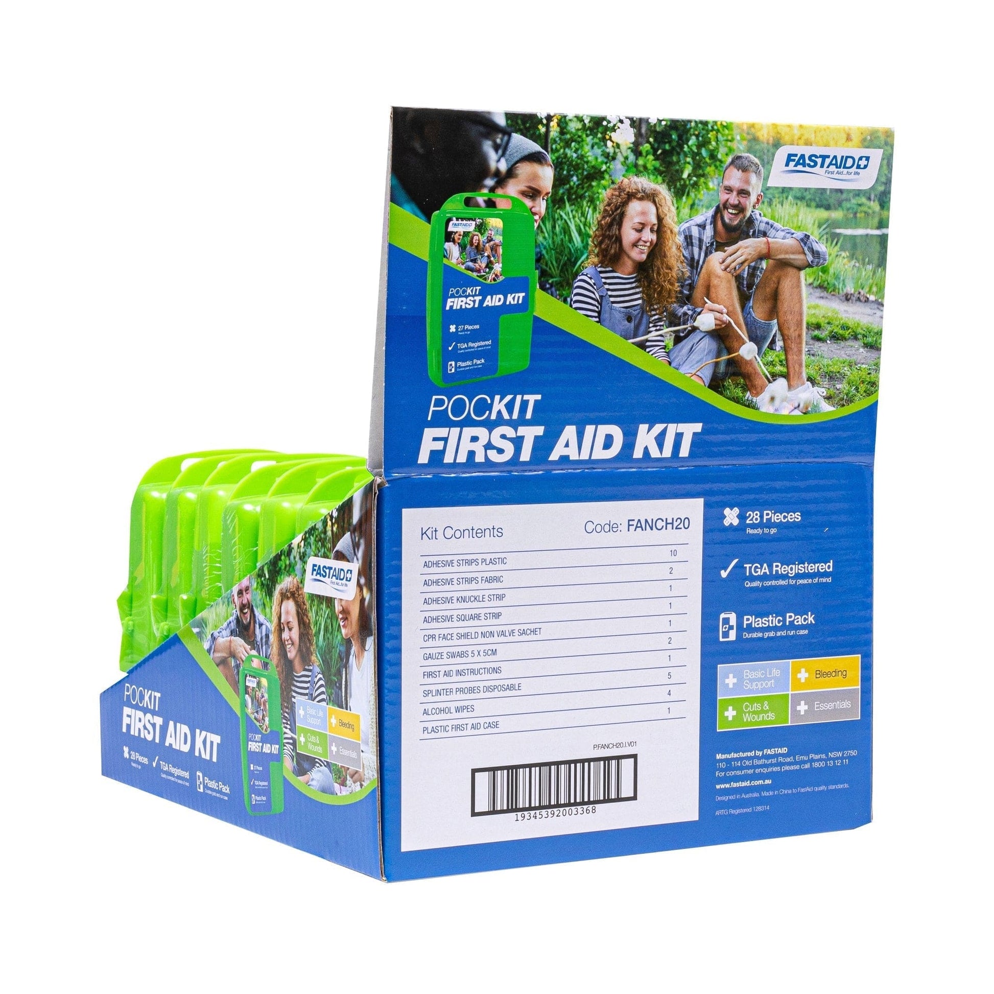 FastAid First Aid Kits FastAid PocKit Plastic Portable First Aid Kit