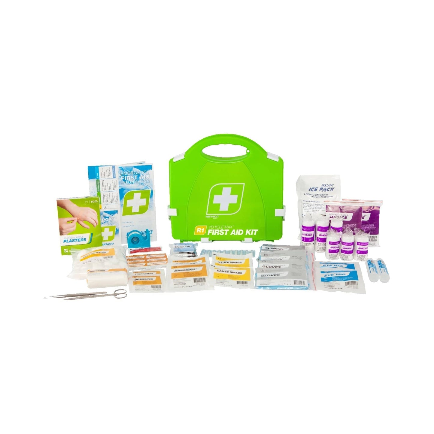 FastAid First Aid Kits FastAid R1 Vehicle Max Plastic Portable First Aid Kit