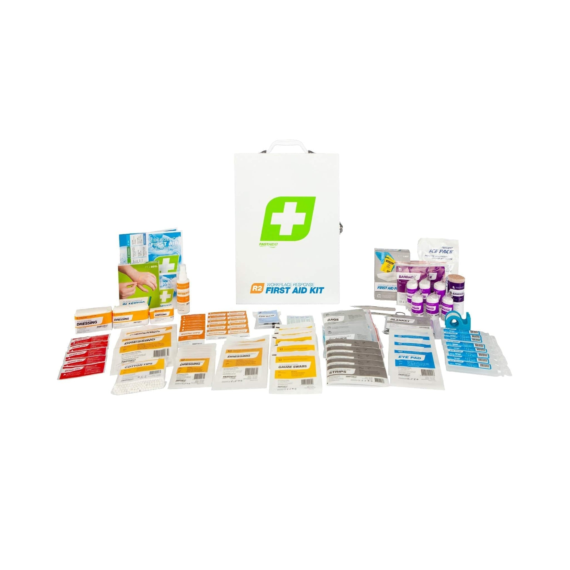 FastAid First Aid Kits FastAid R2 Workplace Response Metal Cabinet First Aid Kit