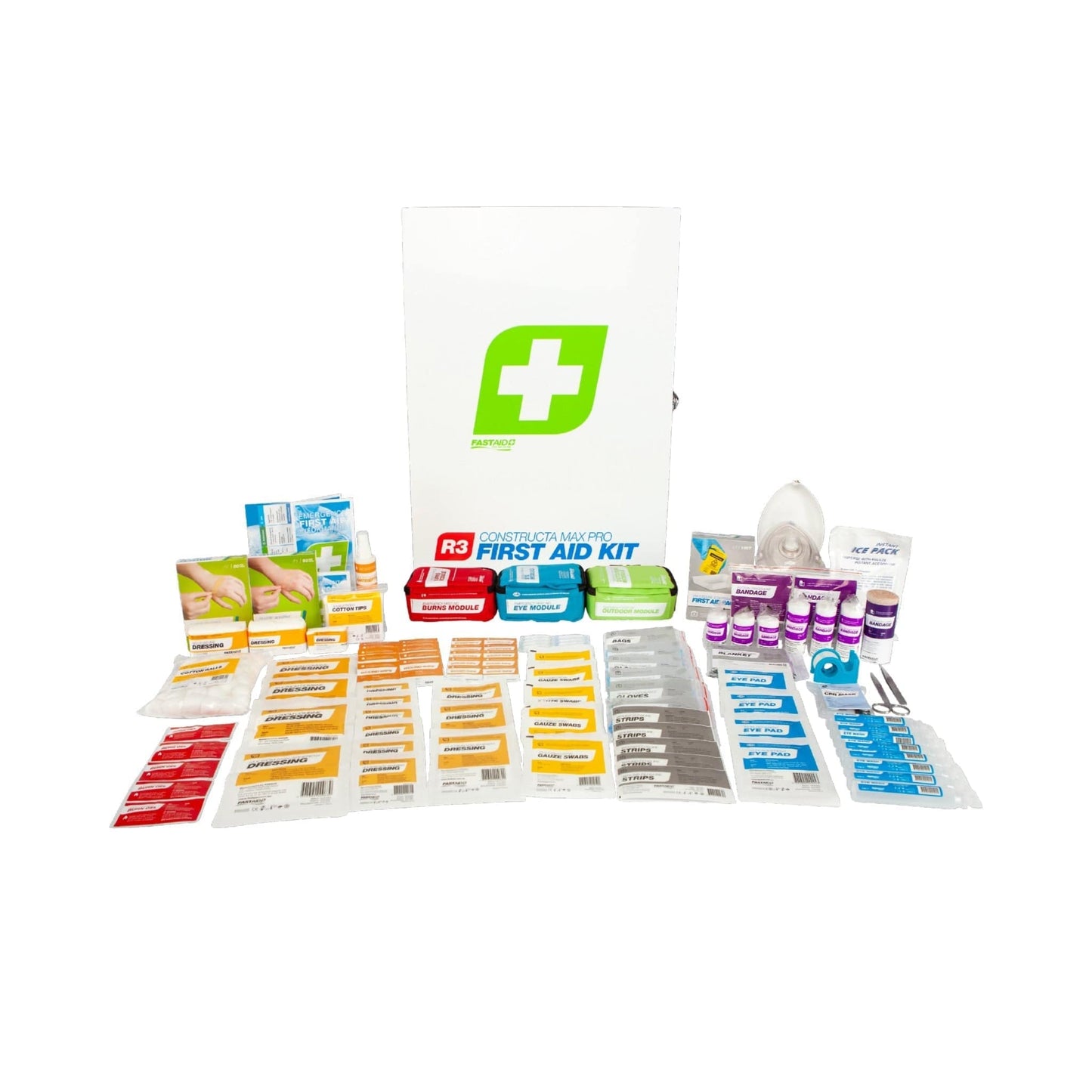 FastAid First Aid Kits FastAid R3 Constructa Max Pro Metal Cabinet First Aid Kit