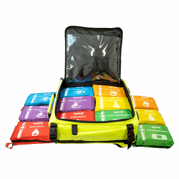 First Aid Backpack with Allergy Medication Storage Board – Emergency Response Kit