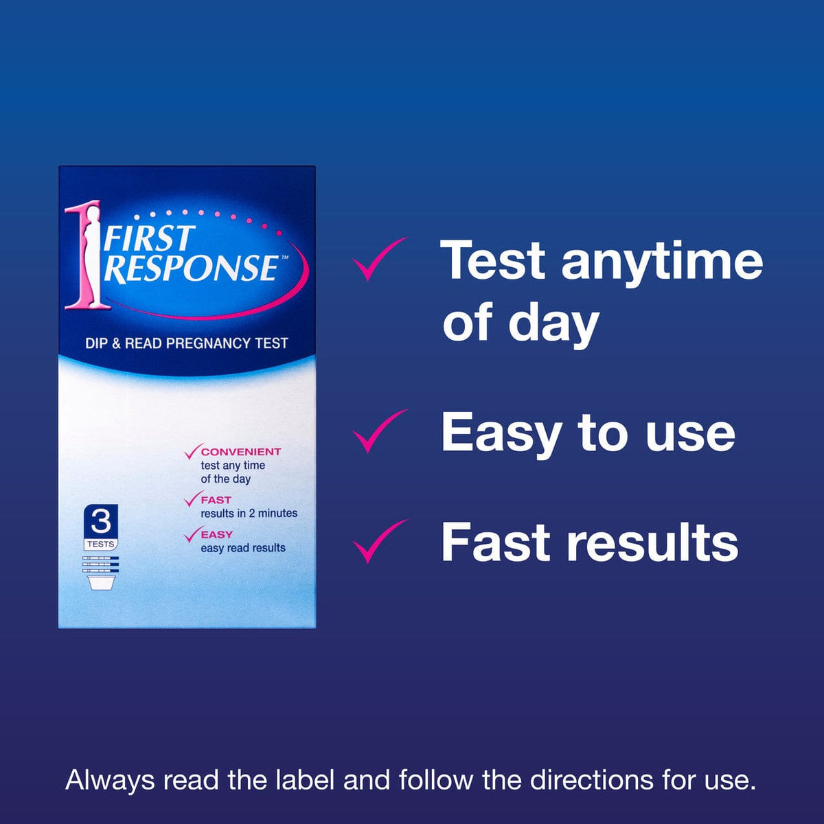 First Response Dip & Read 3 Test 1
