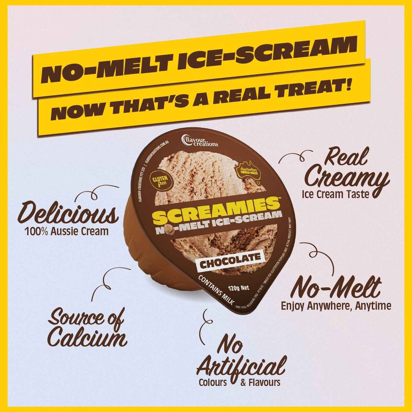 Flavour Creations Screamies No Melt Ice Cream Chocolate