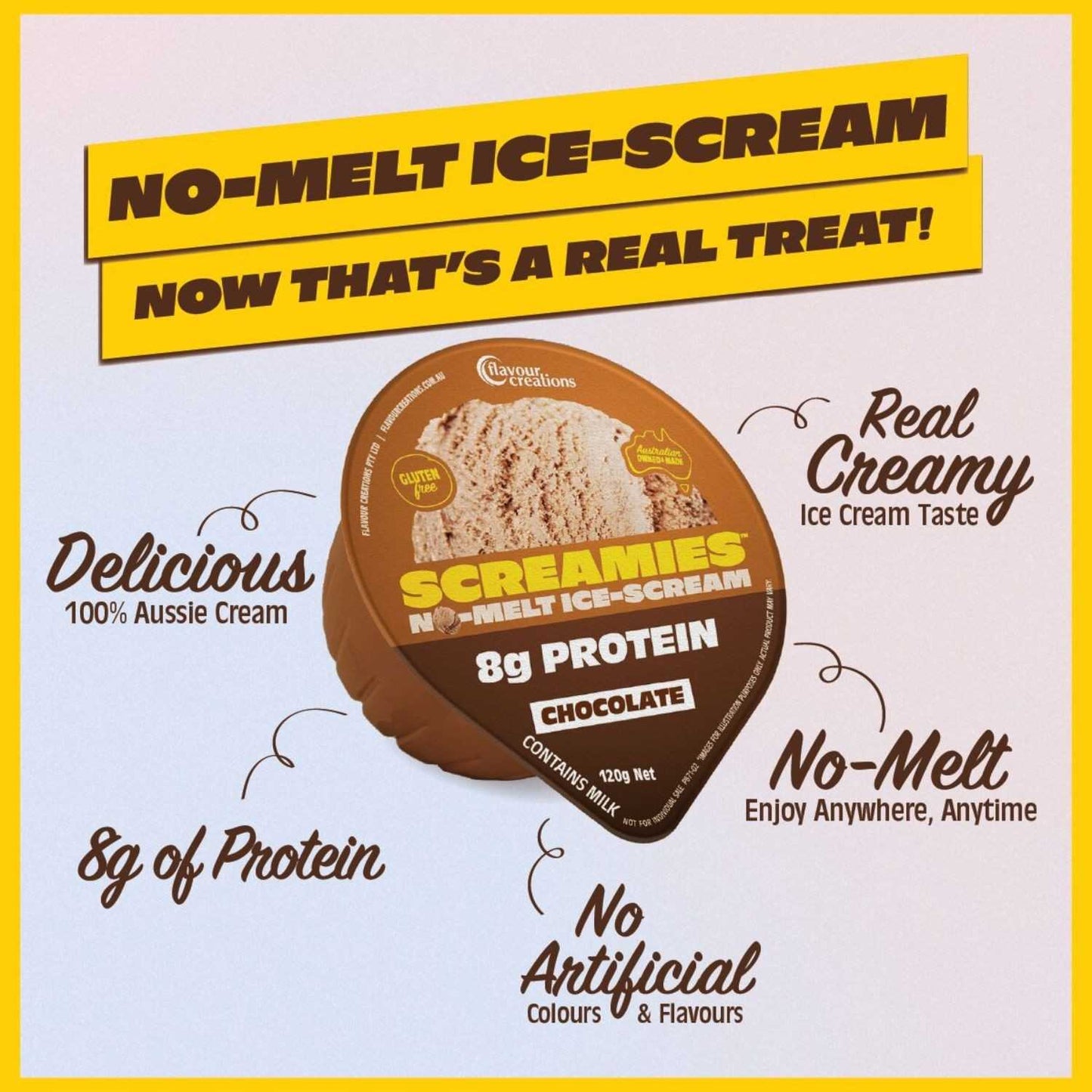 Flavour Creations Screamies No Melt Ice Cream Protein Chocolate