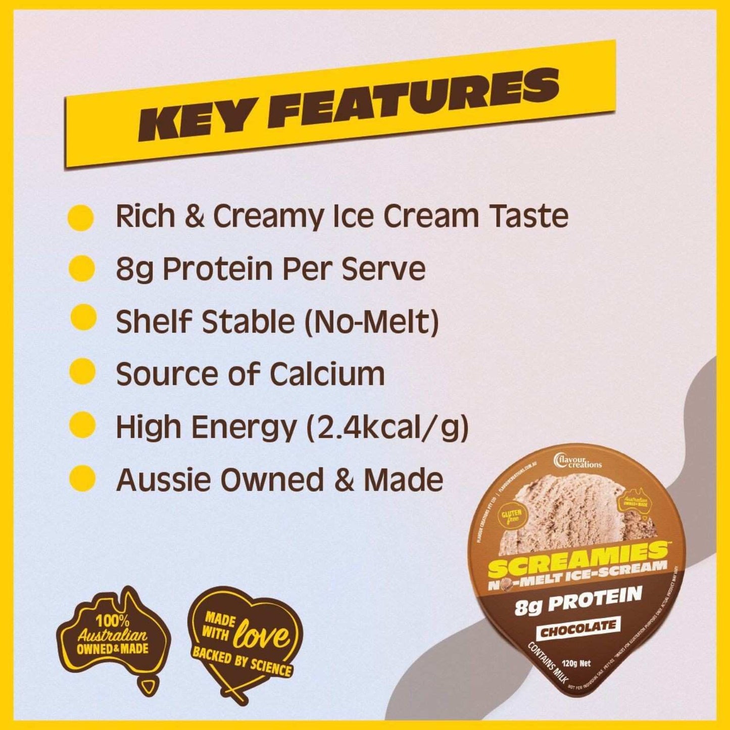 Flavour Creations Screamies No Melt Ice Cream Protein Chocolate