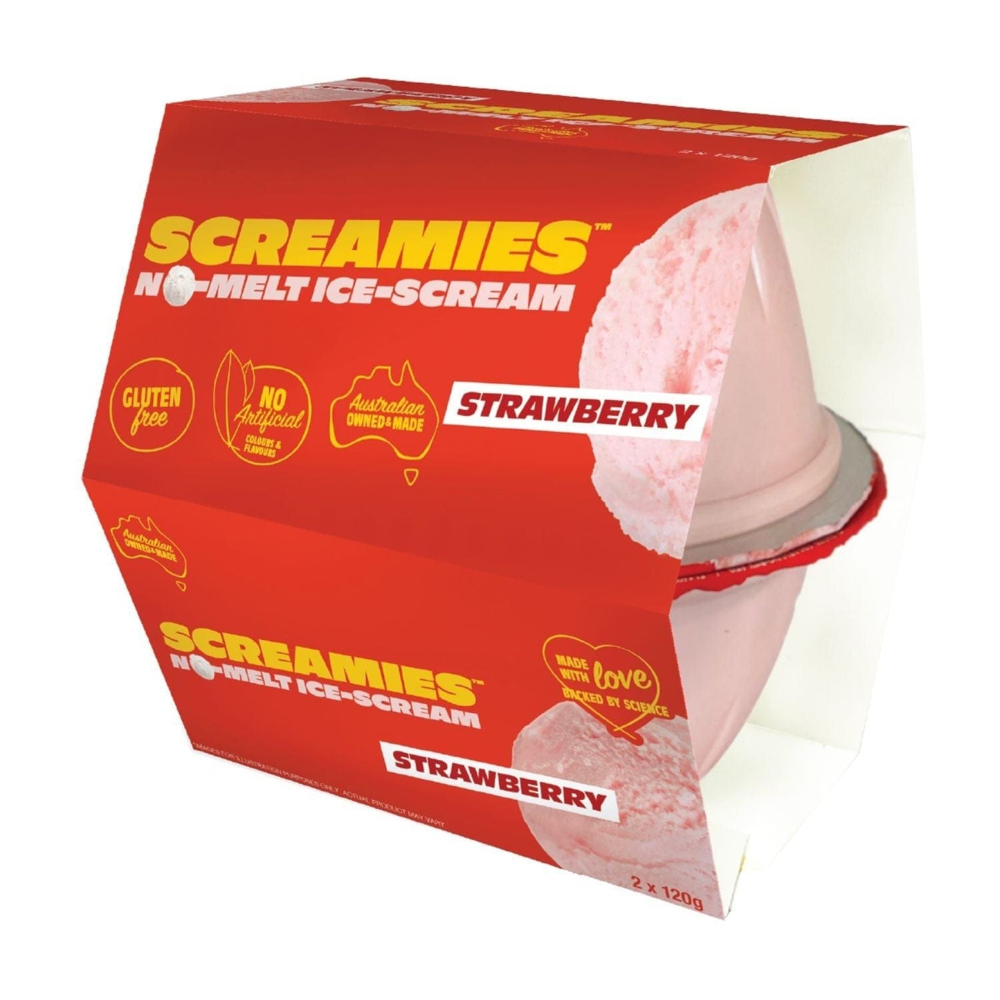 Flavour Creations Screamies No Melt Ice Cream Strawberry