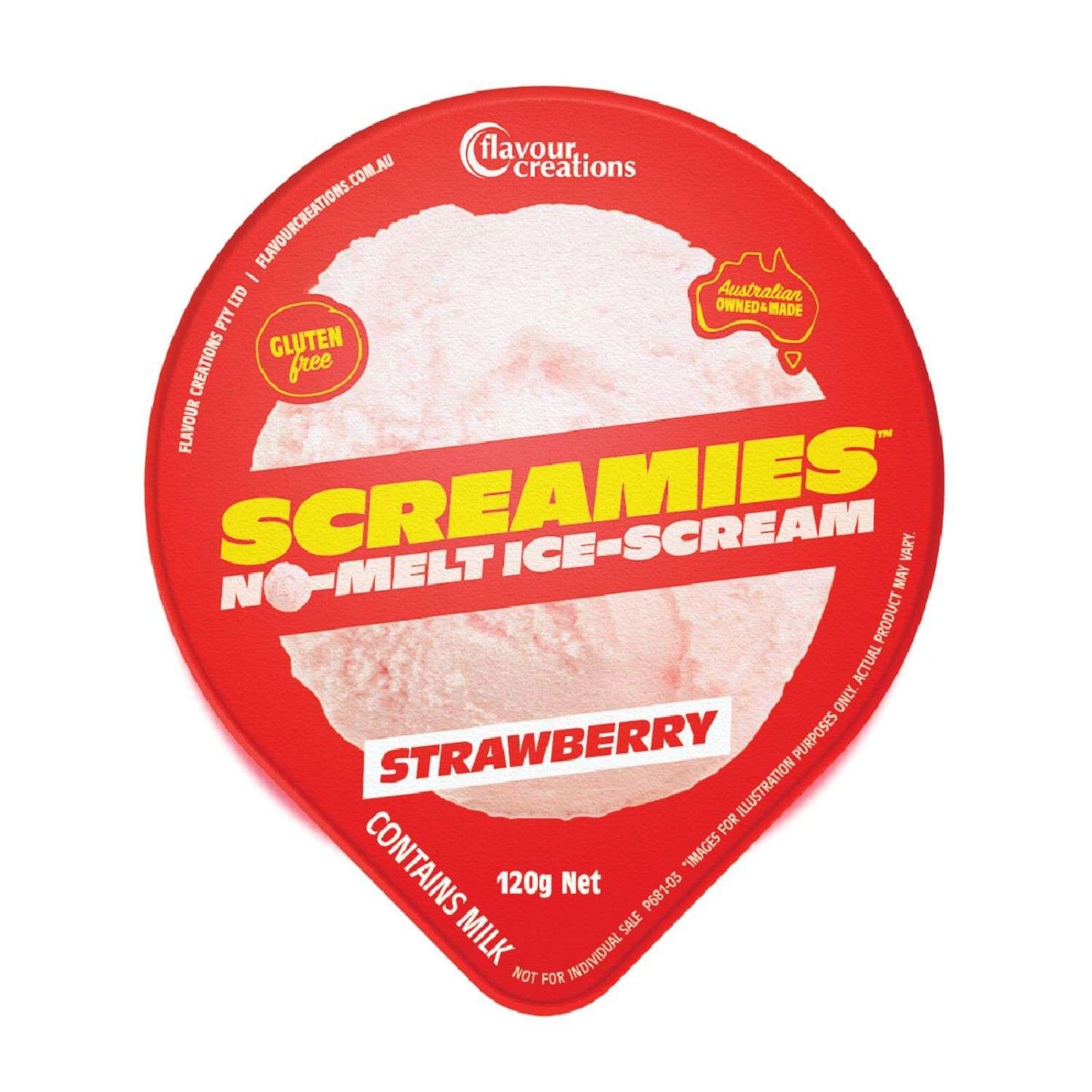 Flavour Creations Screamies No Melt Ice Cream Strawberry