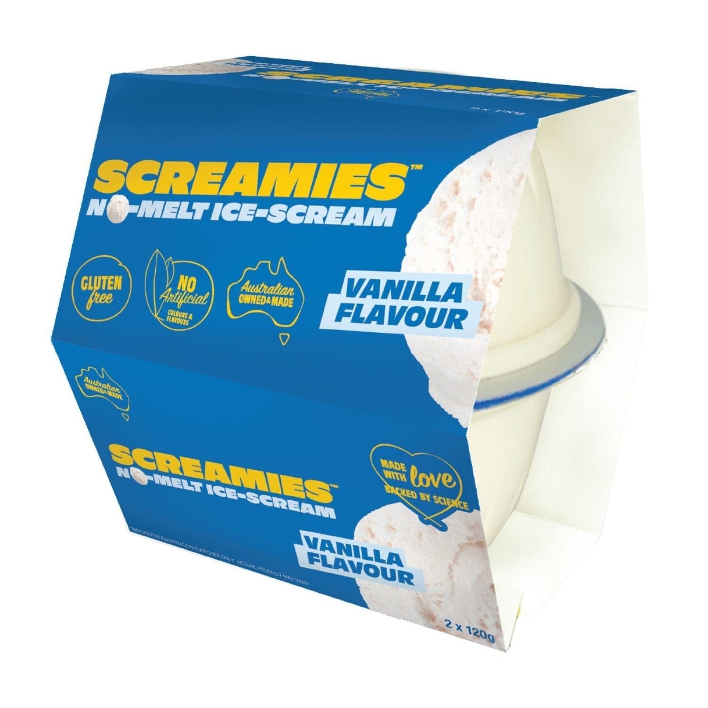 Flavour Creations Screamies No Melt Ice Cream Vanilla