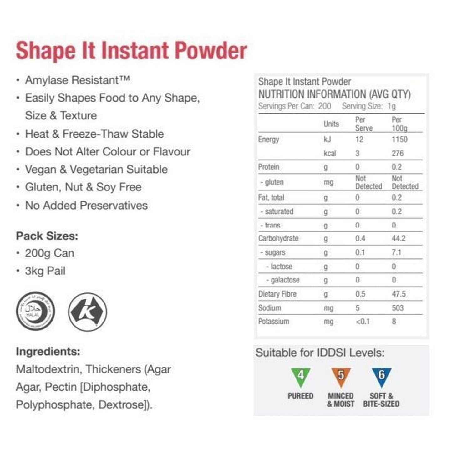 Flavour Creations Shape It Food Shaping Powder