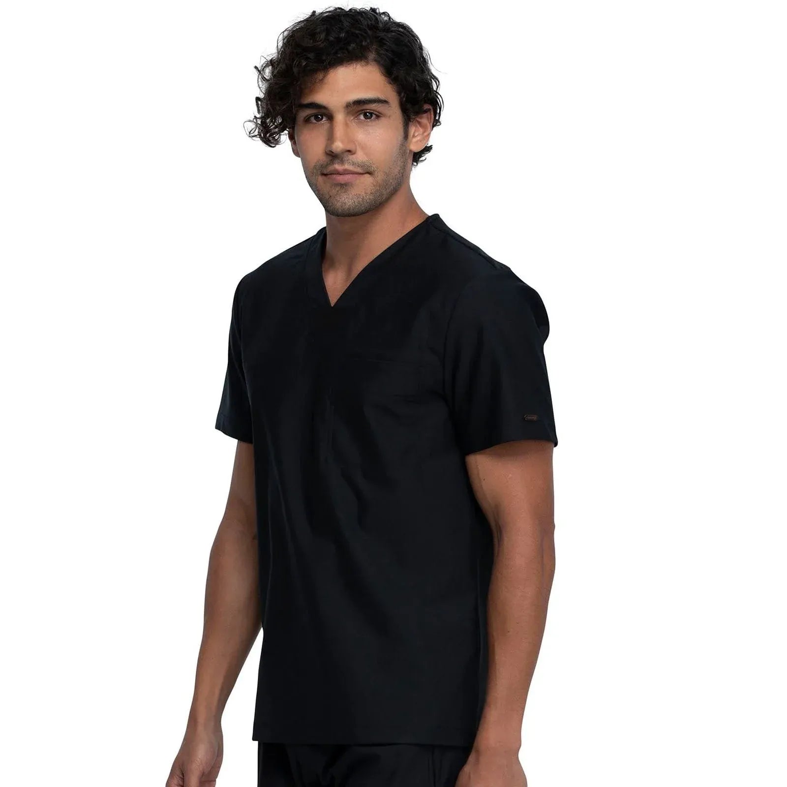 Form by Cherokee Scrub Tops Black / XS Form by Cherokee Men's Scrubs Tuckable V-Neck Top