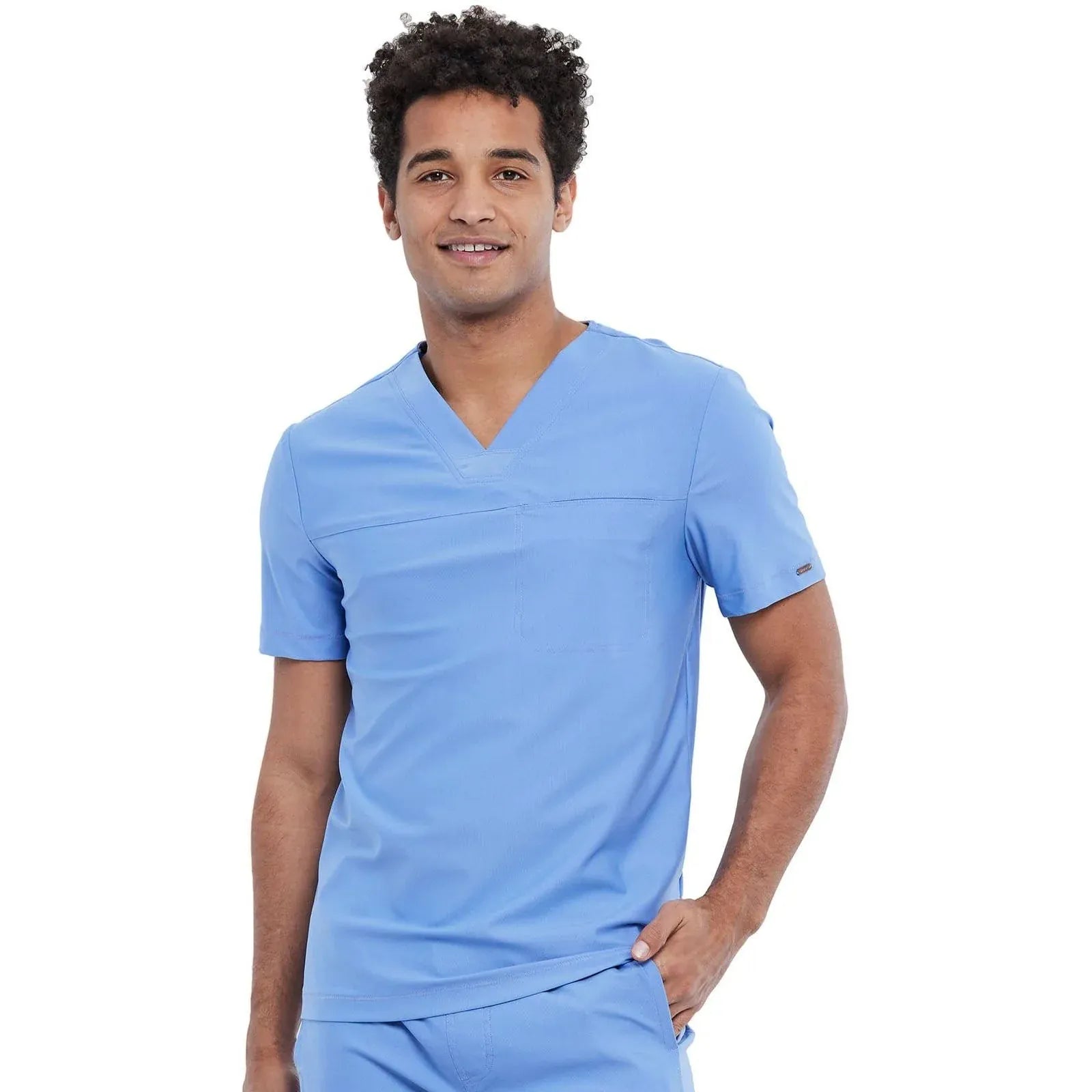 Form by Cherokee Scrub Tops Ciel / XS Form by Cherokee Men's Scrubs Tuckable V-Neck Top