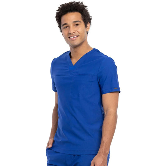 Form by Cherokee Scrub Tops Galaxy Blue / XS Form by Cherokee Men's Scrubs Tuckable V-Neck Top