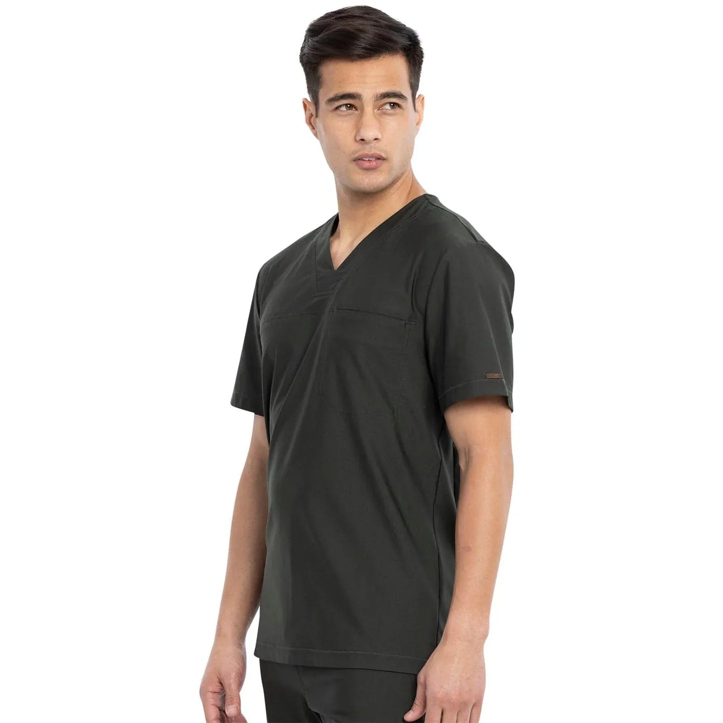 Form by Cherokee Scrub Tops XS Form by Cherokee Men's Scrubs Tuckable V-Neck Top Olive Branch