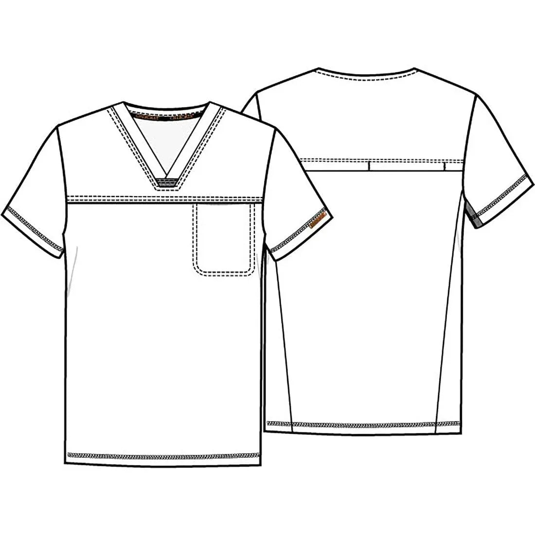 Form by Cherokee Scrub Tops Form by Cherokee Men's Scrubs Tuckable V-Neck Top Olive Branch