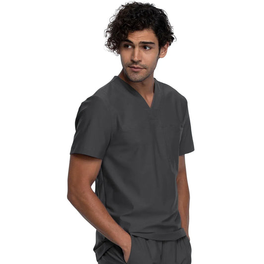 Form by Cherokee Scrub Tops Pewter / XS Form by Cherokee Men's Scrubs Tuckable V-Neck Top