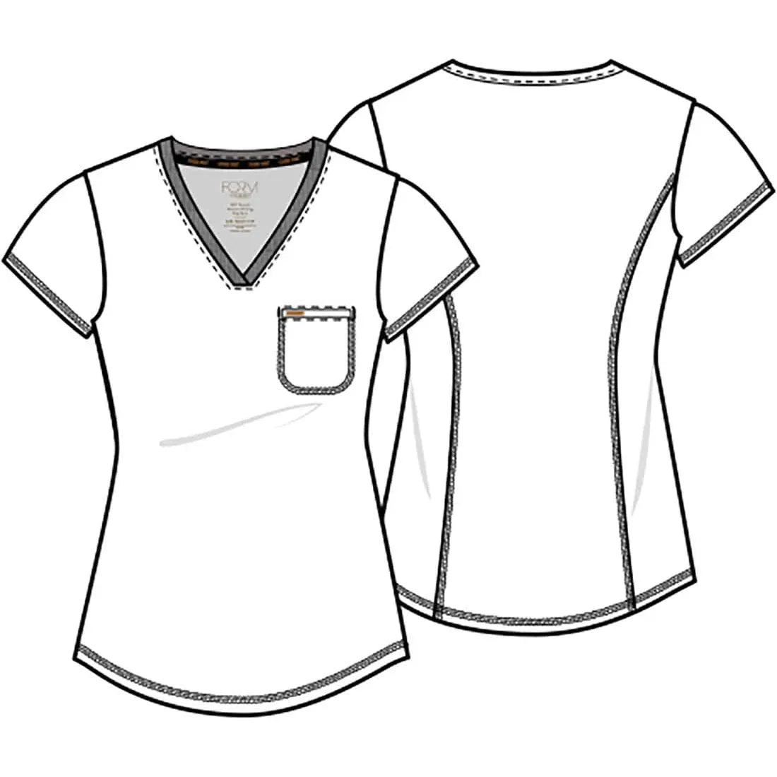 Form By Cherokee Scrub Tops Form by Cherokee Scrubs Tuckable V-Neck Top
