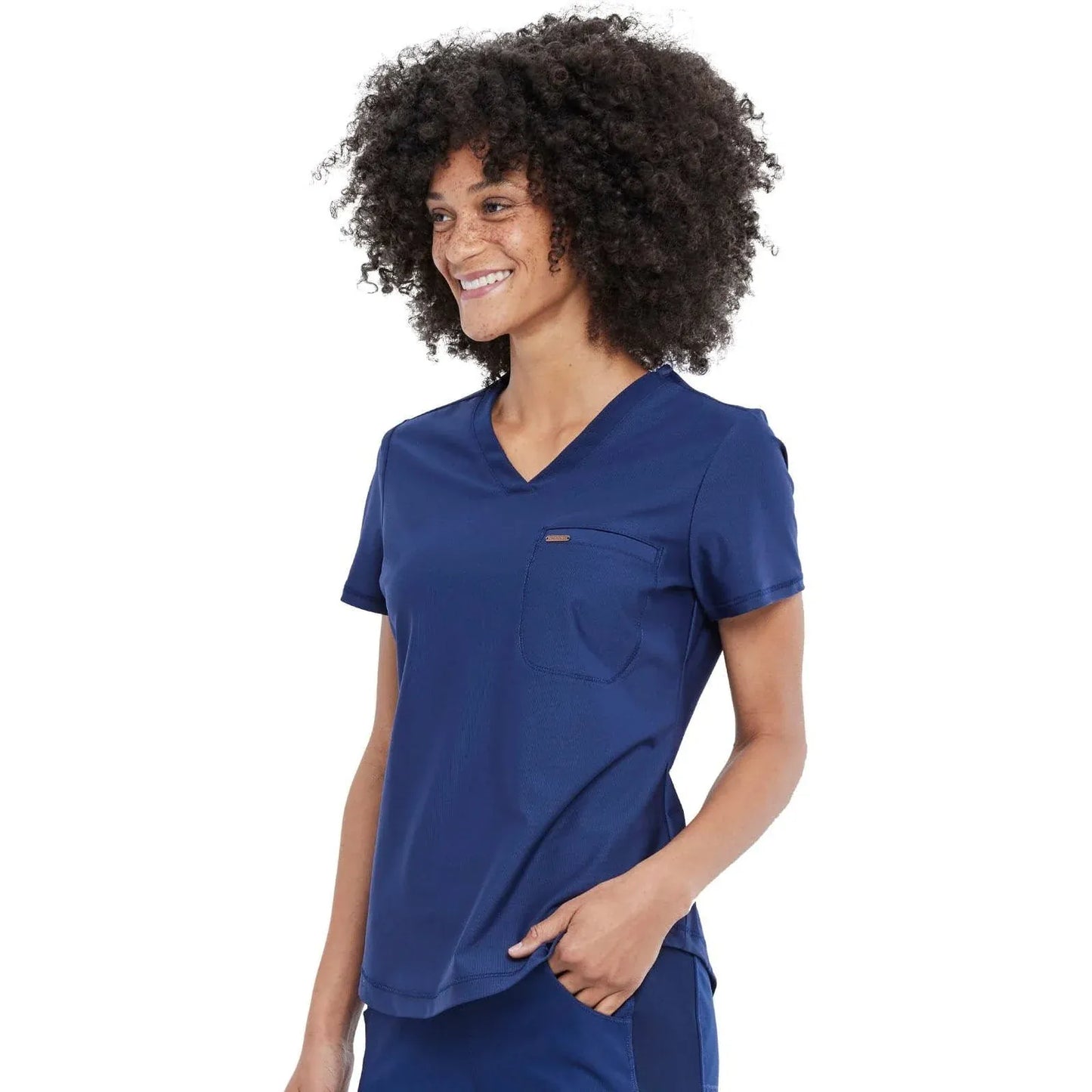 Form By Cherokee Scrub Tops Navy / XXS Form by Cherokee Scrubs Tuckable V-Neck Top