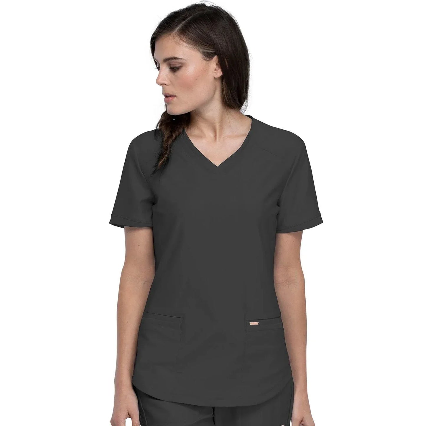 Form By Cherokee Scrub Tops Pewter / XXS Form by Cherokee Scrubs V-Neck Top