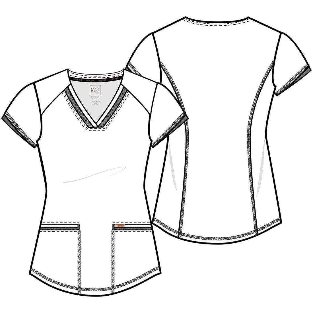 Form By Cherokee Scrub Tops Form by Cherokee Scrubs V-Neck Top Ruby Punch