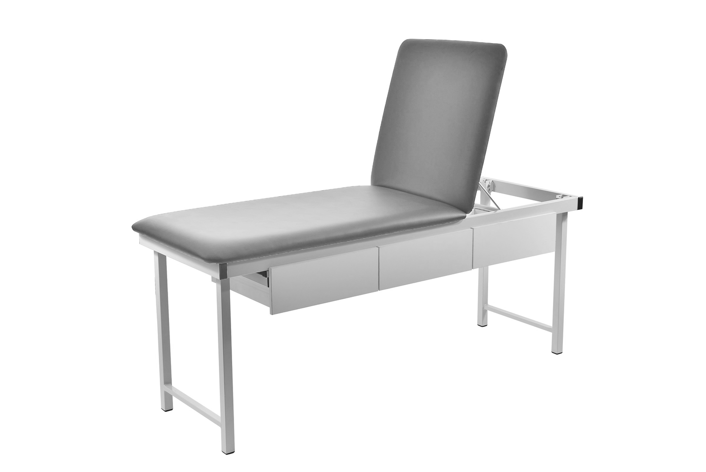 Free Standing Examination Table - Grey NO facehole 3 DRAWER