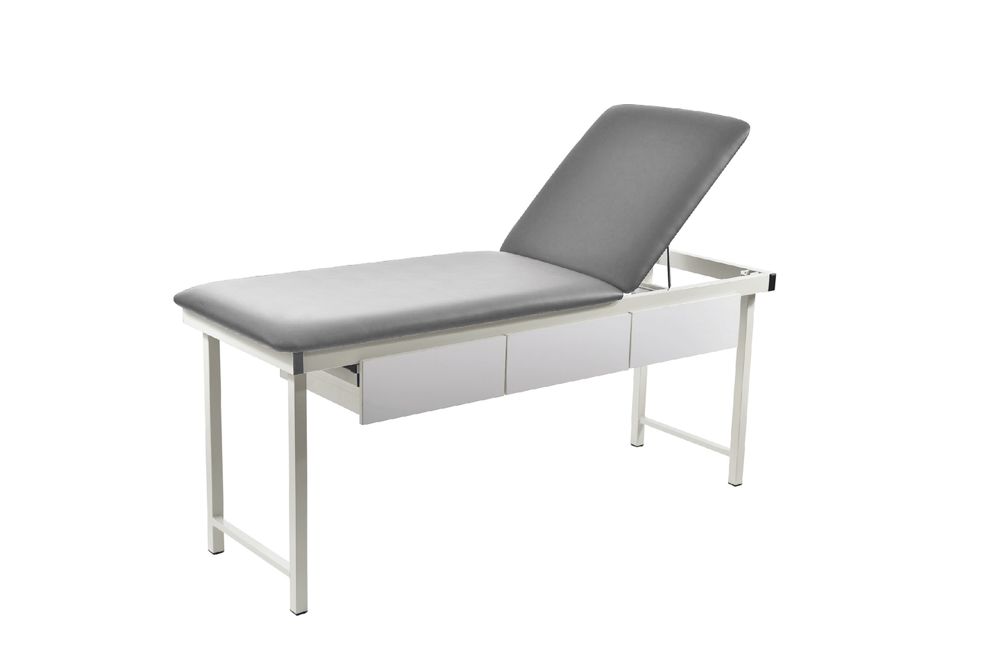 Free Standing Examination Table - Grey NO facehole 3 DRAWER