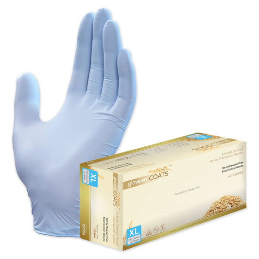 GloveOn COATS Colloidal Oatmeal Coated Nitrile Exam Gloves