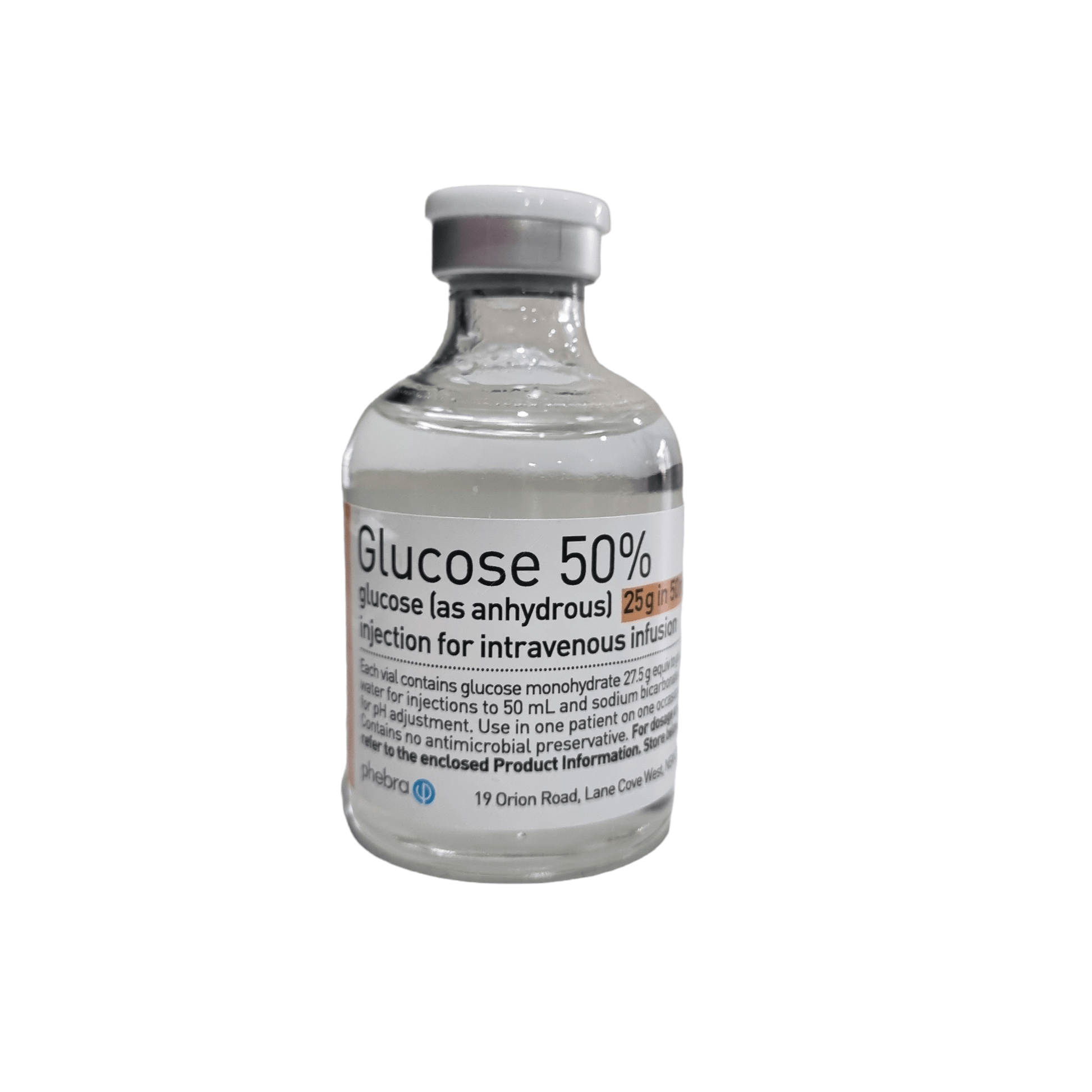 Phebra Injections Glucose 50% Injection - 50 mL, Intravenous (IV)