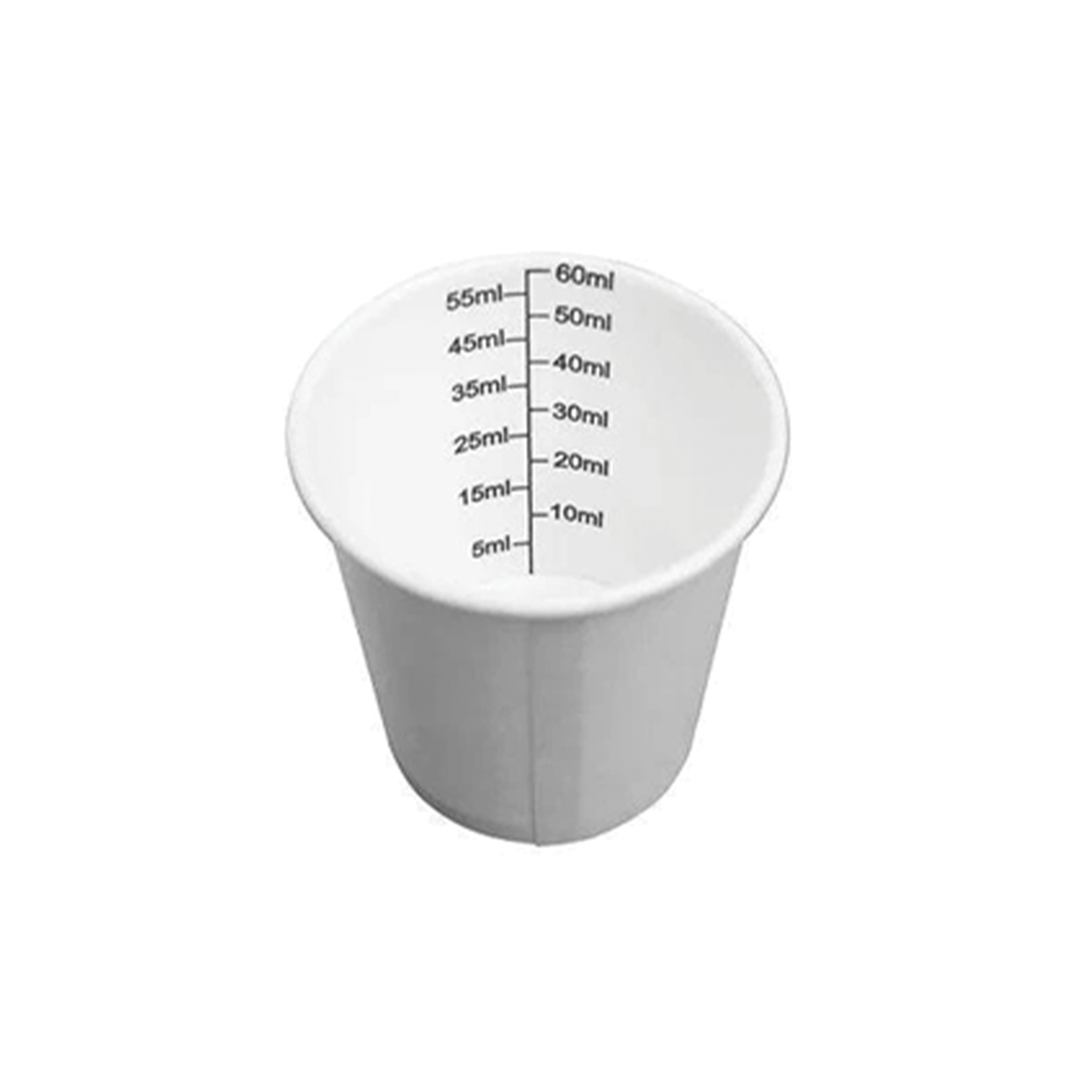 Haines Paper Medicine Measure Cup 60ML with 5ML Graduation