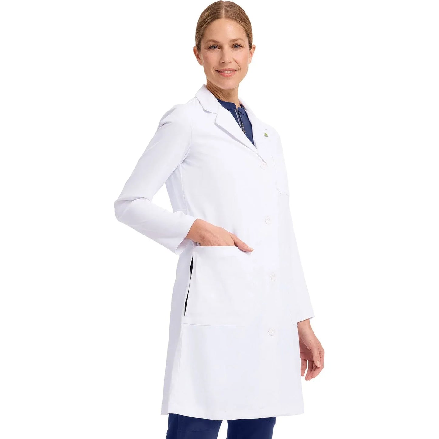 Healing Hands HH White Coat Scrubs 5161 Faye Labcoat Women White