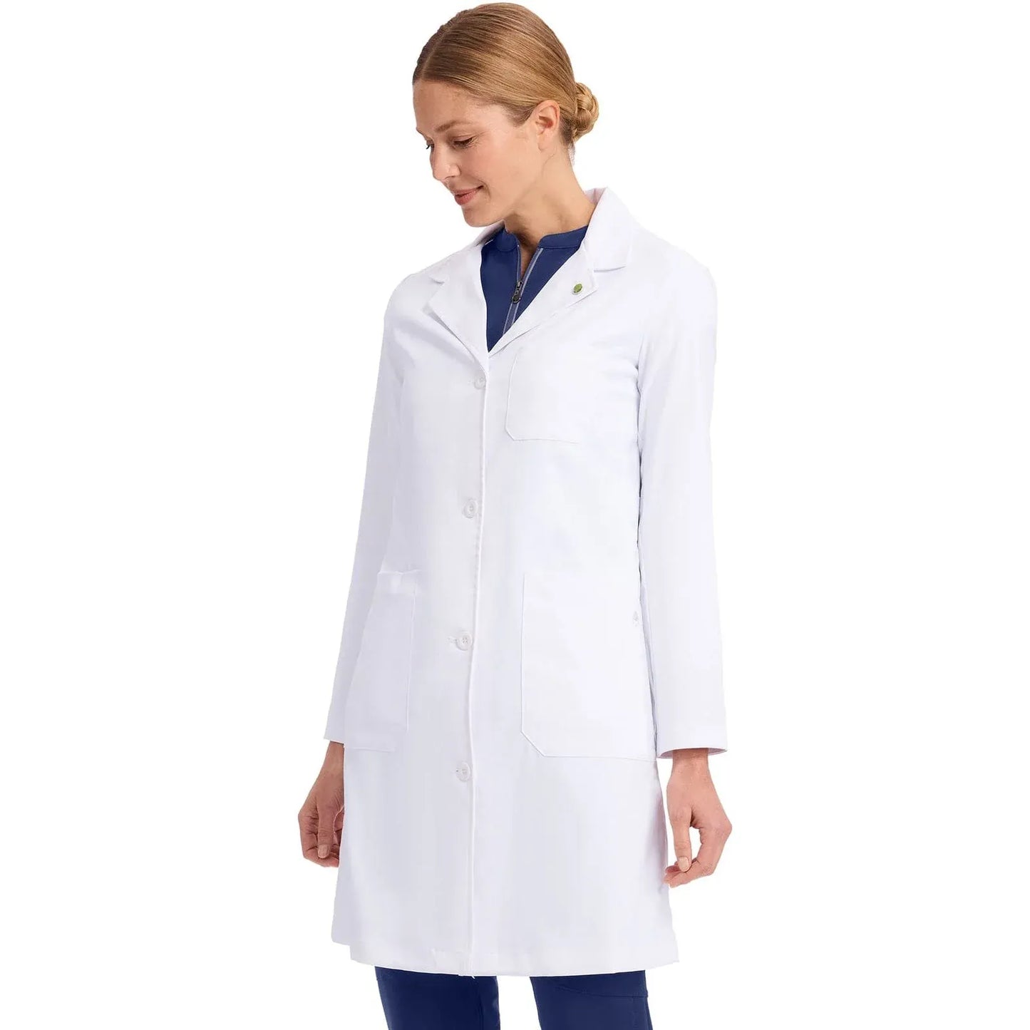Healing Hands HH White Coat Scrubs 5161 Faye Labcoat Women White