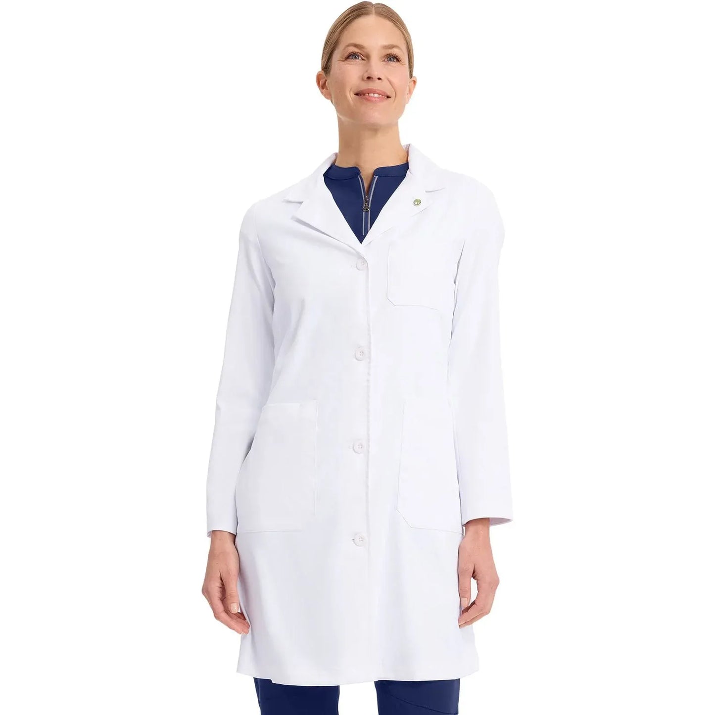 Healing Hands HH White Coat Scrubs 5161 Faye Labcoat Women White