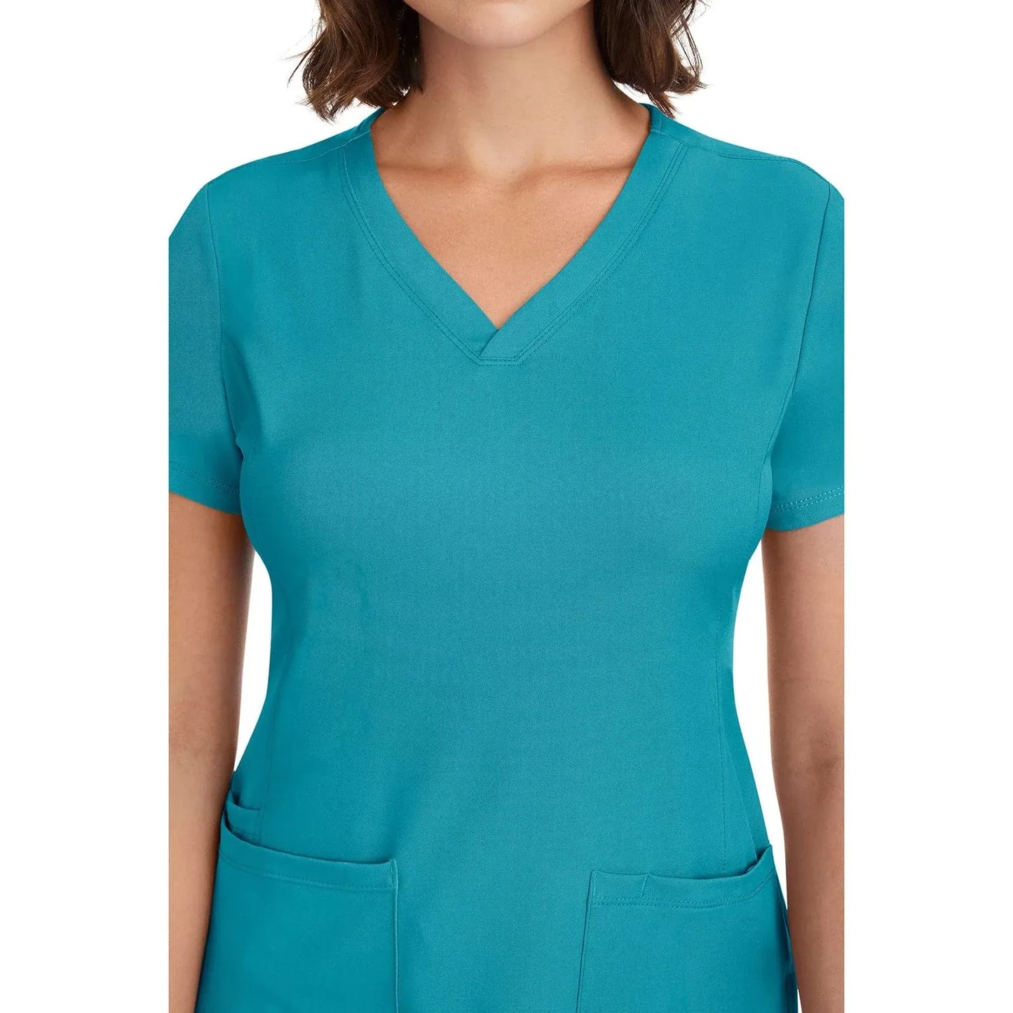 Healing Hands HH Works Scrubs 2500 Monica Top Women Teal