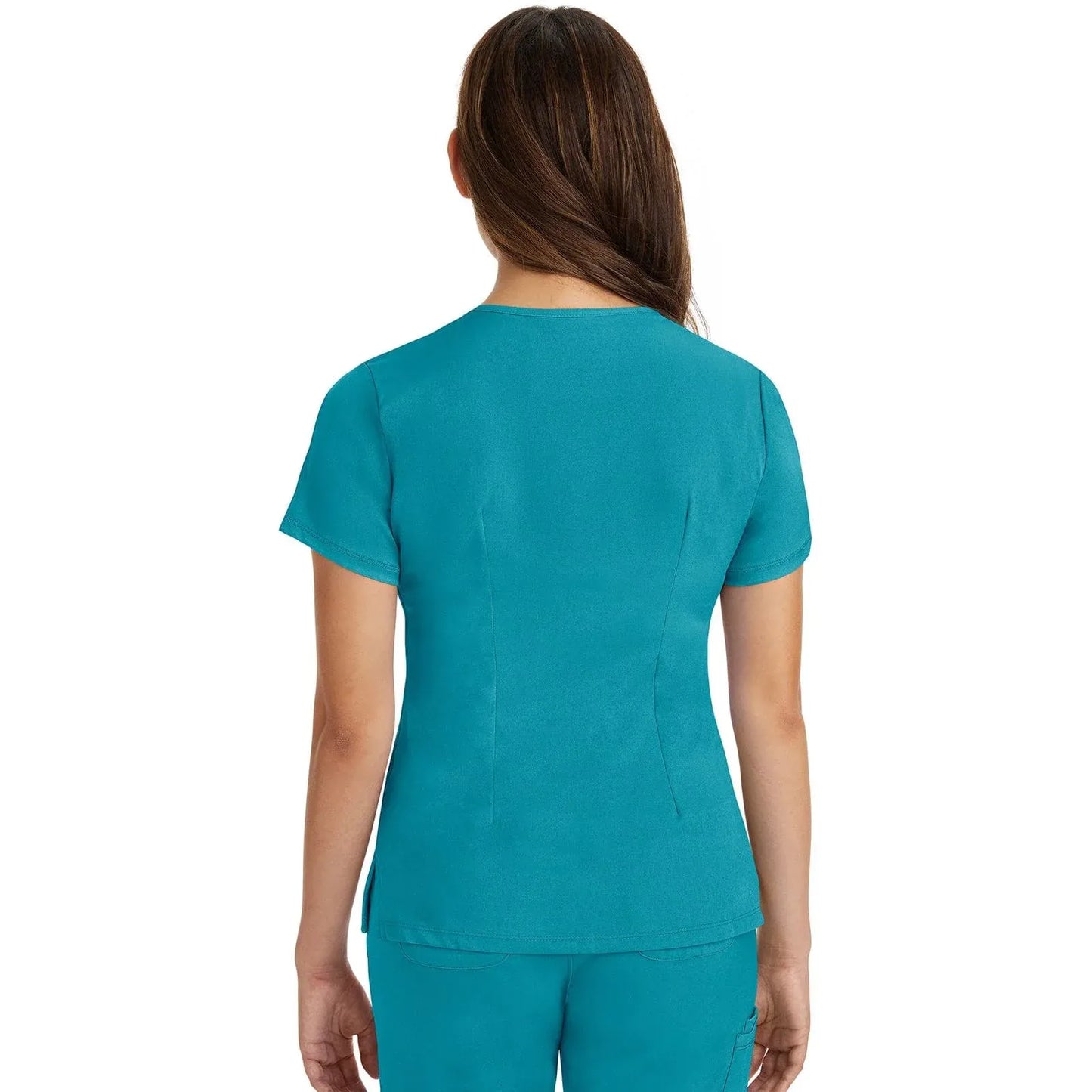 Healing Hands HH Works Scrubs 2500 Monica Top Women Teal
