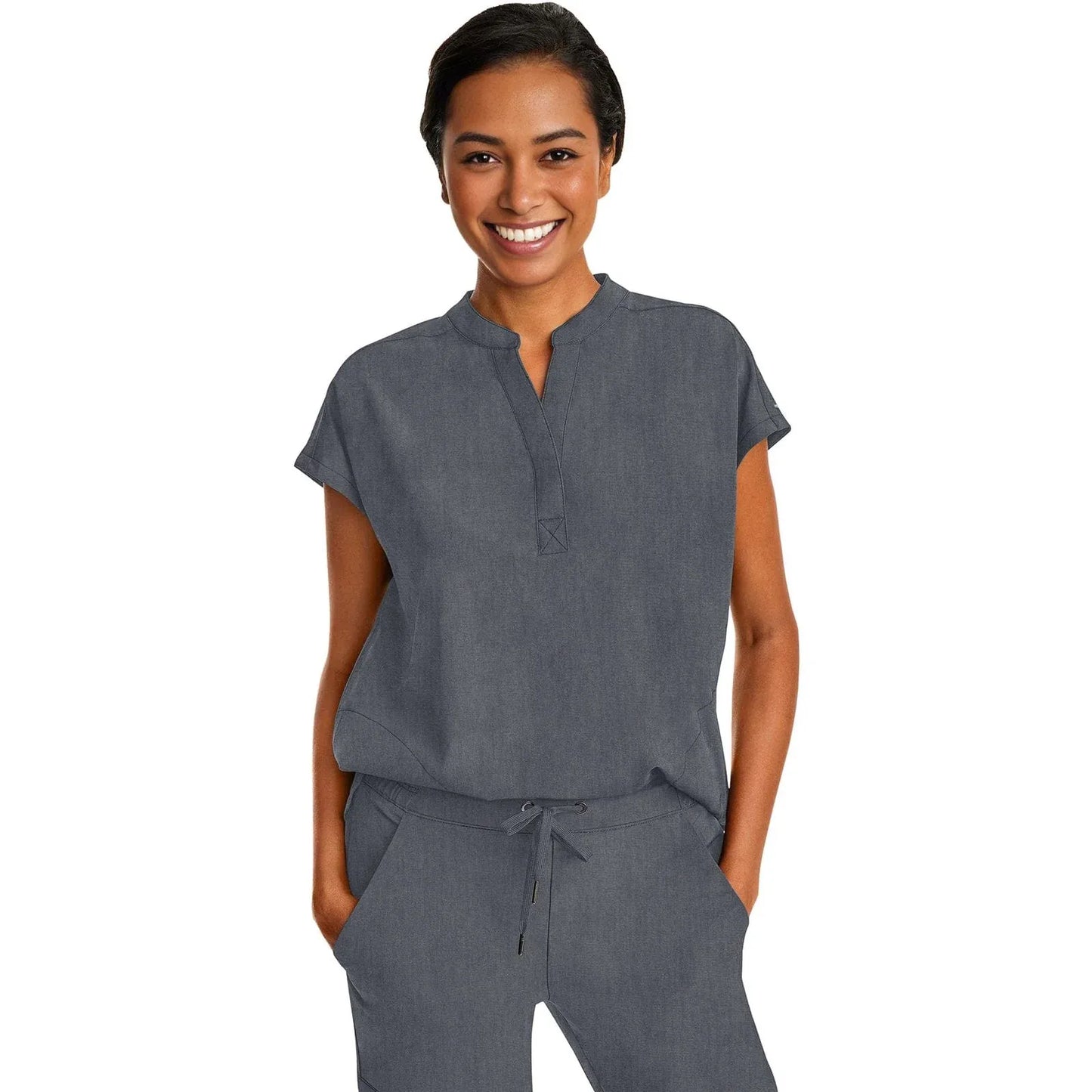 Healing Hands Purple Label Scrubs 2152 Journey Top Women Heather Grey