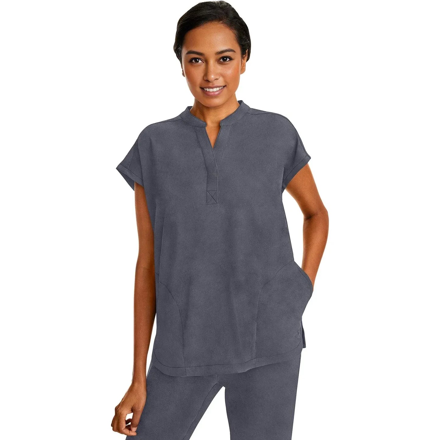 Healing Hands Purple Label Scrubs 2152 Journey Top Women Pewter