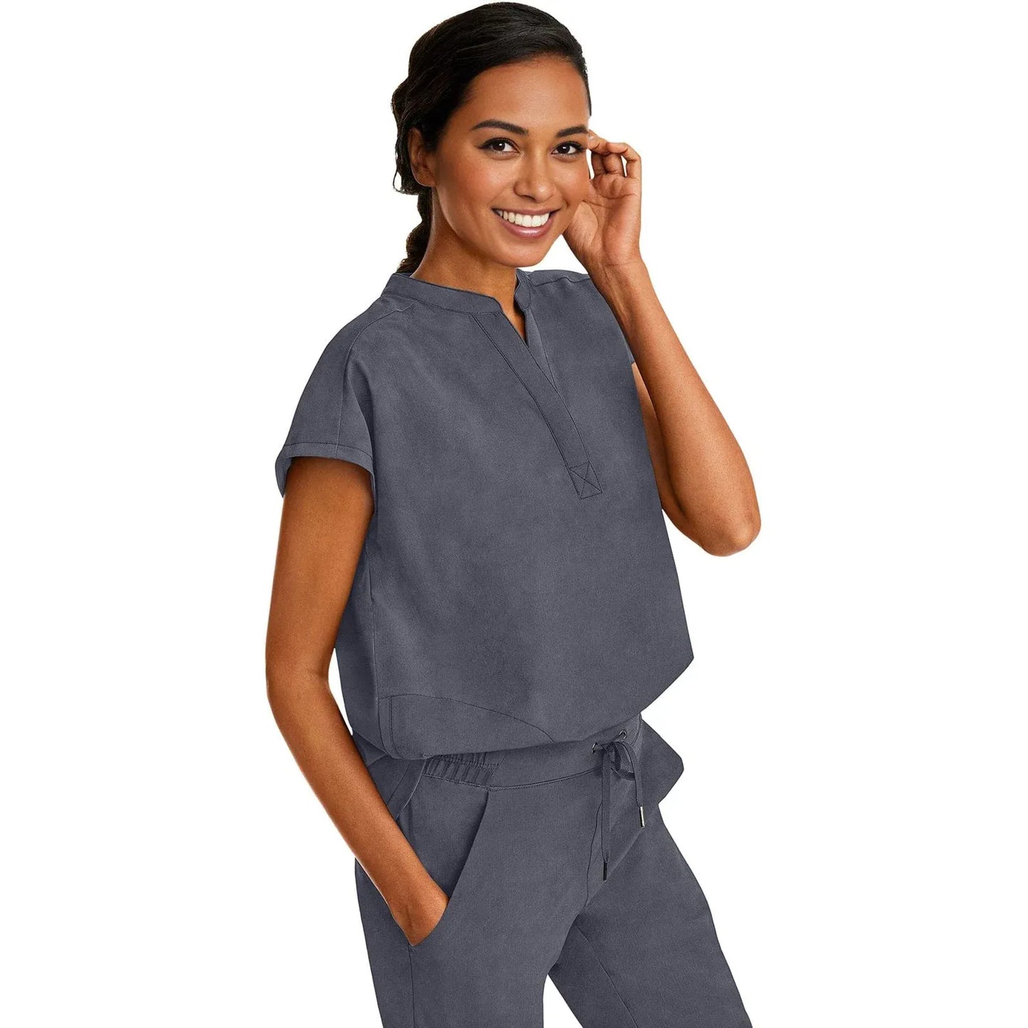 Healing Hands Purple Label Scrubs 2152 Journey Top Women Pewter
