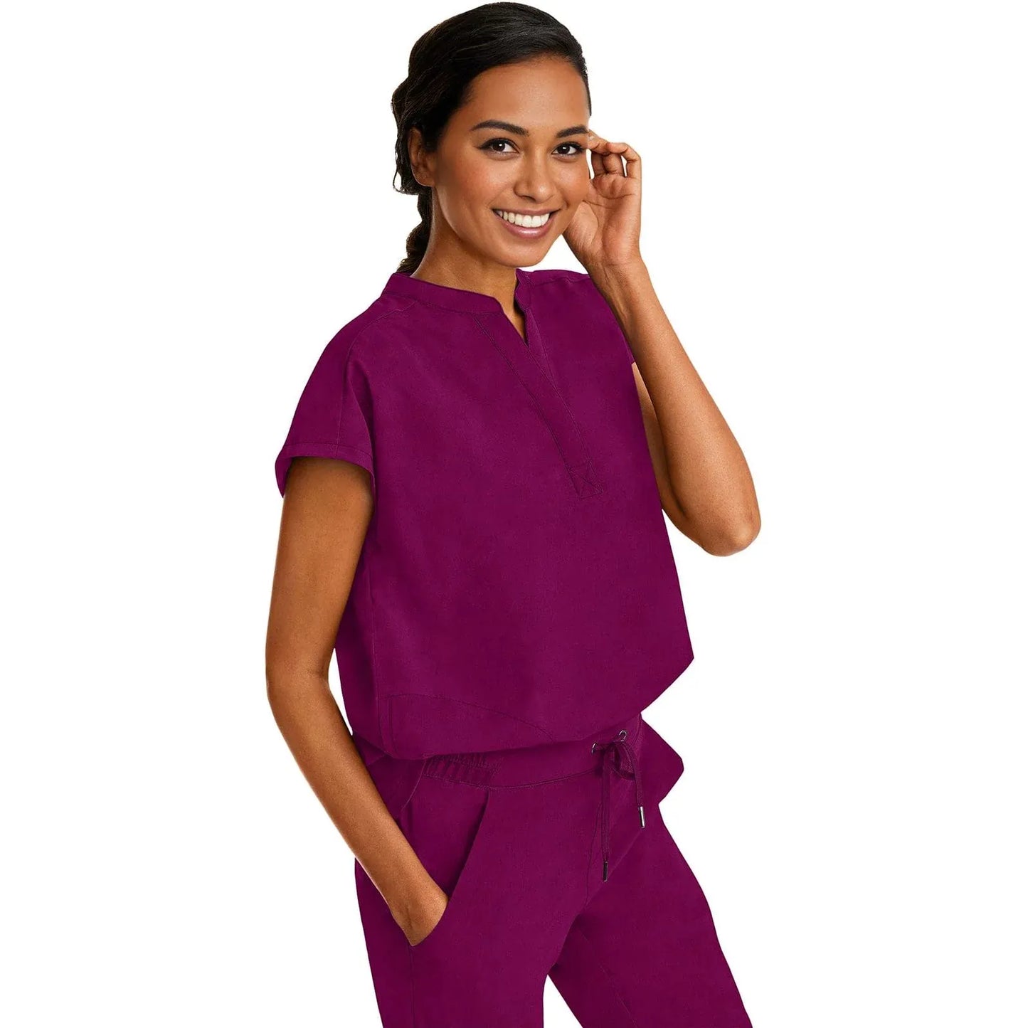 Healing Hands Purple Label Scrubs 2152 Journey Top Women Wine